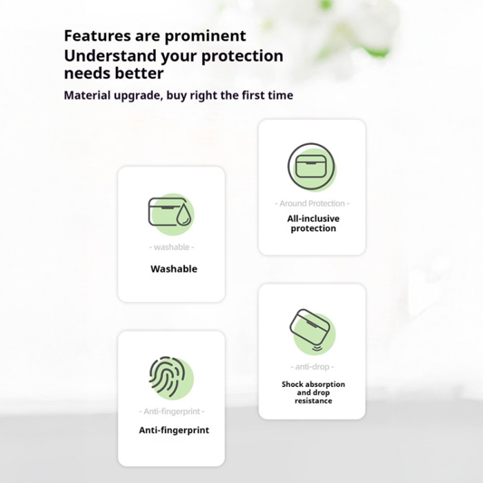 A-One Brand - AirPods Pro 3 Skal Med Carabiner Silikon - Lavendelgrå 