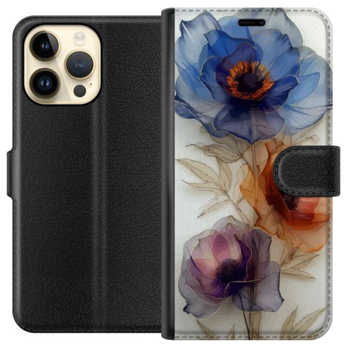 iSecrets - Plånboksfodral till Apple iPhone 14 Pro Max med Silkesblommor