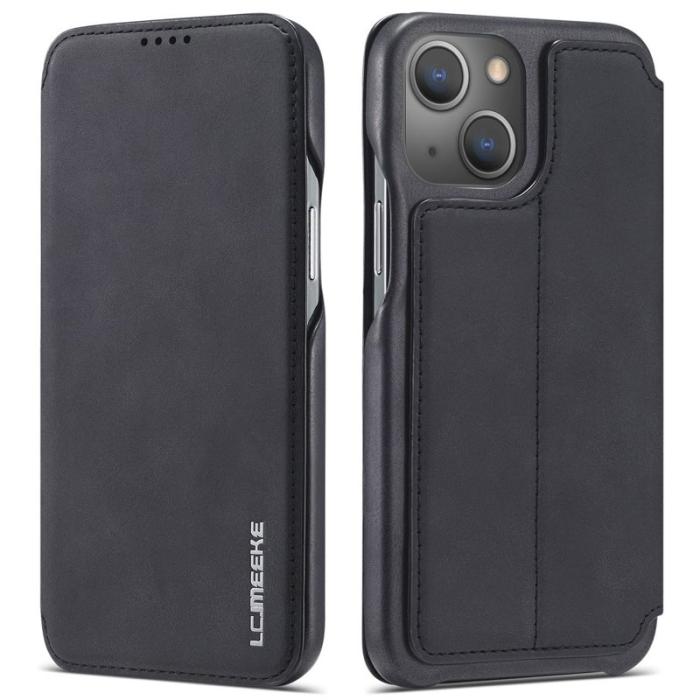 LC.imeeke - LC.IMEEKE iPhone 14 Plus Fodral i Anti-fingeravtryck PC+PU - Svart