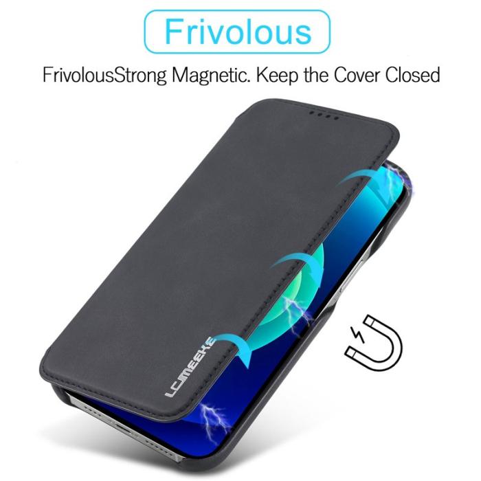 LC.imeeke - LC.IMEEKE iPhone 14 Plus Fodral i Anti-fingeravtryck PC+PU - Svart