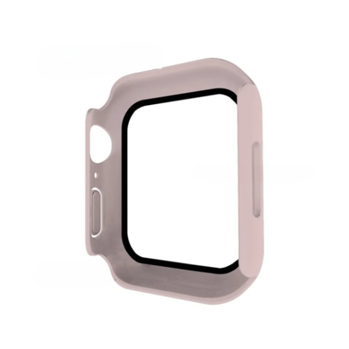 OEM - 2-i-1 Skal med Hädat glas Apple Watch 7/8 (45mm) - LjusRosa