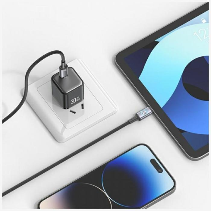 USAMS - USAMS USB-C Till Lightning Kabel 30W 1.2m Huan - Titan