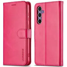 LC.imeeke - LC.IMEEKE Samsung Galaxy S25 Pl&aring;nboksfodral Konstl&auml;der - Rosa