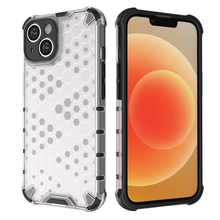 OEM - iPhone 14 Skal Honeycomb Armored Hybrid - Blå