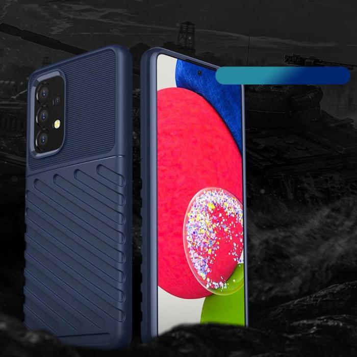 OEM - Thunder Flexible Armored Skal Galaxy A53 5G - Blå