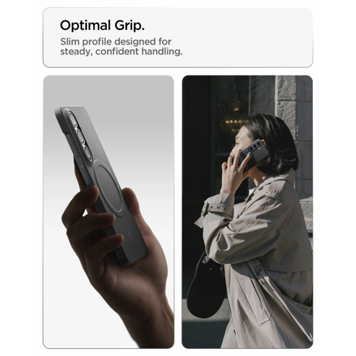 Spigen - Spigen Mobilskal För Galaxy S26 Magsafe Airskin Aramid - Svart