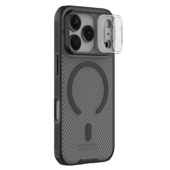 Nillkin - NILLKIN iPhone 17 Pro Max Mobilskal MagSafe Med Kamera Slider - Svart