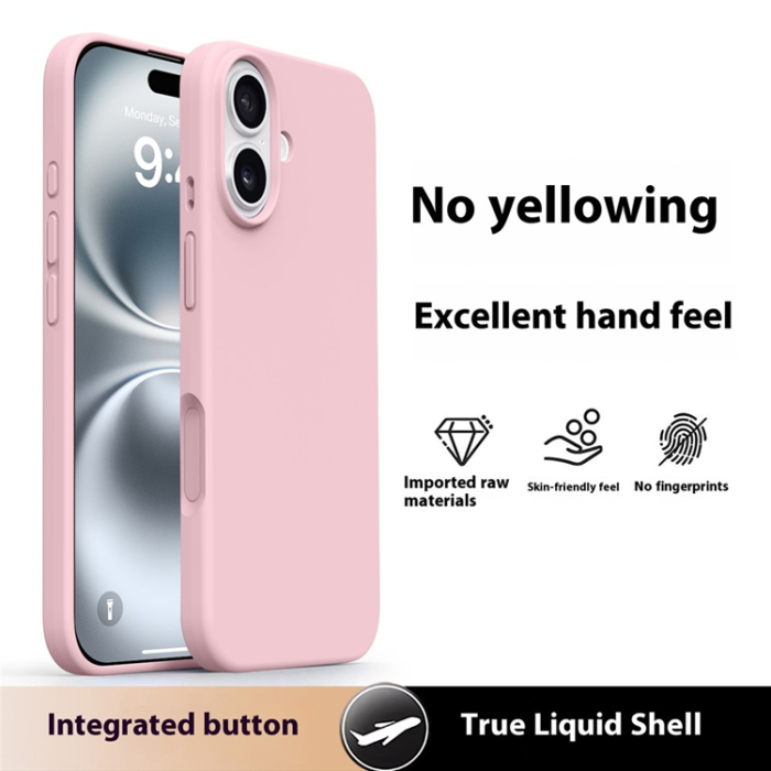 A-One Brand - iPhone 17 Mobilskal Silikon Microfiber Lining - Sakura Rosa