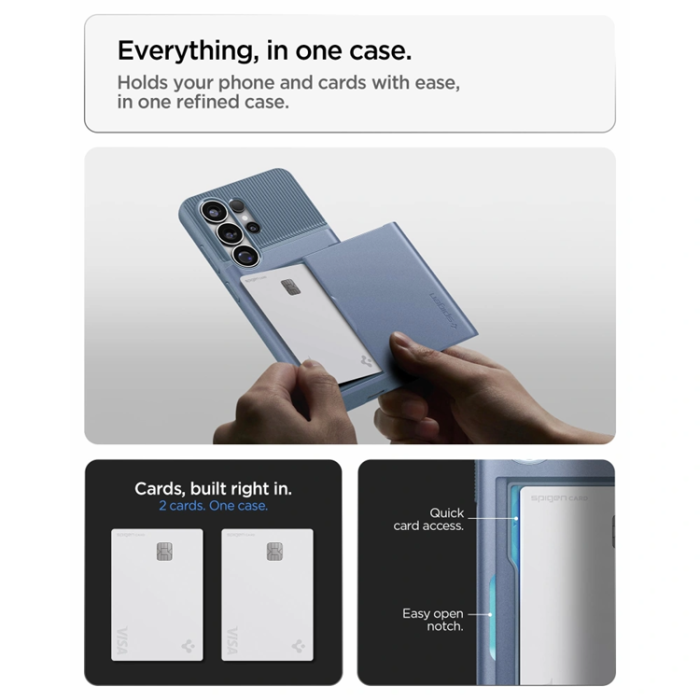 Spigen - Spigen Mobilskal För Galaxy S26 Ultra Slim Armor CS - Ljusblå