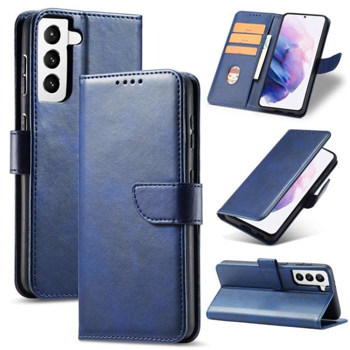 UTGATT - Galaxy S21 FE Plånboksfodral Magnet Elegant - Blå
