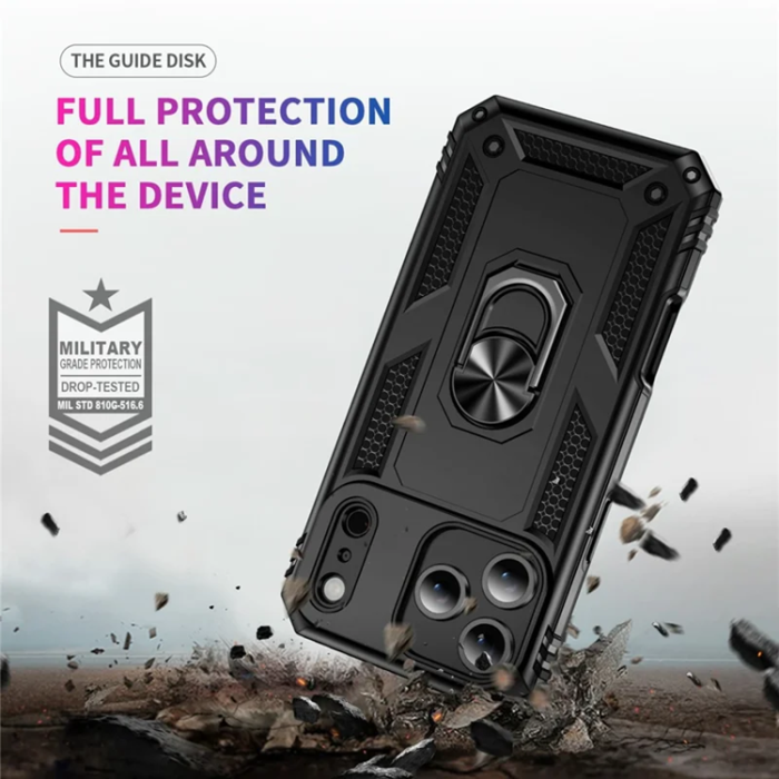 A-One Brand - iPhone 17 Pro Max Mobilskal med Kickstand - Svart