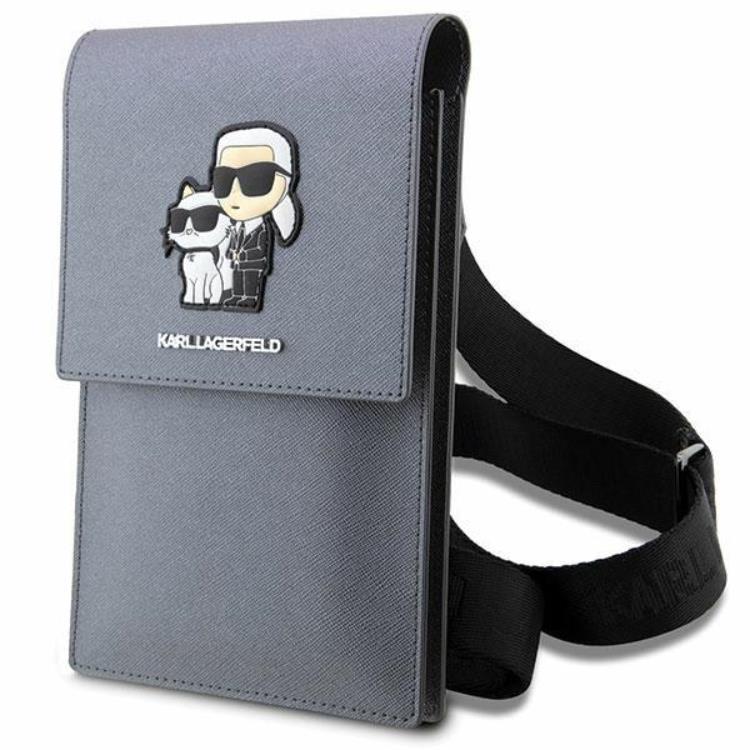 Karl Lagerfeld Halsbandsfodral Saffiano Karl & Choupette - Silver | 2353 | AlltMobil