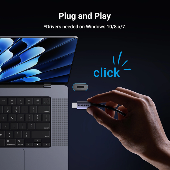 Ugreen - Ugreen CM648 USB-C till RJ45 Ethernet 2.5G Adapter - Grå