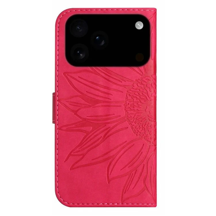 A-One Brand - iPhone 17 Pro Max Plånboksfodral Sunflower Imprint - Rosa