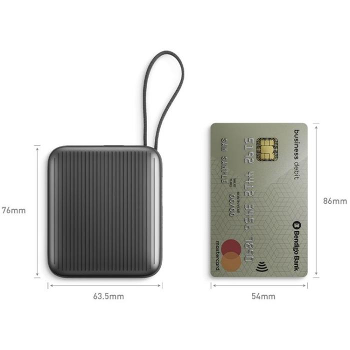 ENERGEA - Energea PowerBank 10000mAh 35W USB-C Kabel - Grå