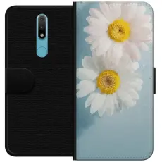 Gustaf - Pl&aring;nboksfodral till Nokia 2.4 med Sommarblommor