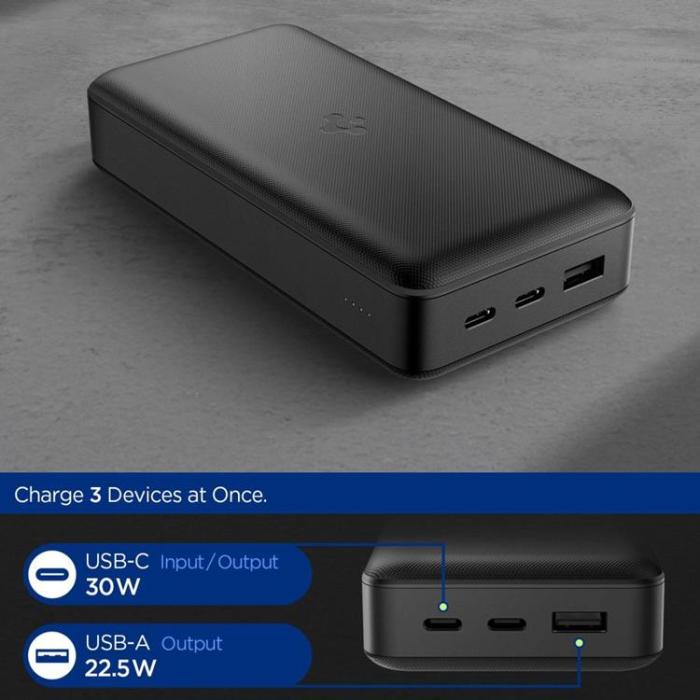 Spigen - Spigen Powerbank 30000mAh 30W - Svart