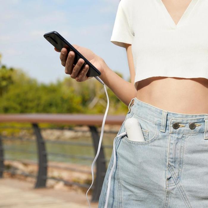 Jisulife - Jisulife Bärbar USB Handfläkt med Powerbankfunktion 4500mAh Life8 Plus - Vit