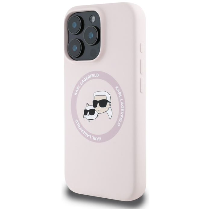 KARL LAGERFELD - Karl Lagerfeld iPhone 16 Pro Mobilskal Magsafe Double Heads - Rosa