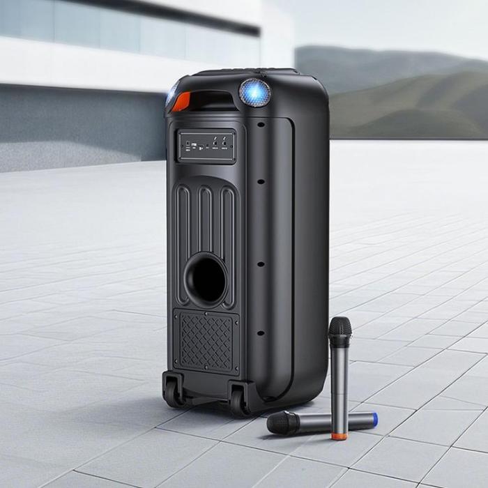 Hoco - Hoco Högtalare Bluetooth + 2 x Trådlösa Mikrofoner HA13 Max- Svart