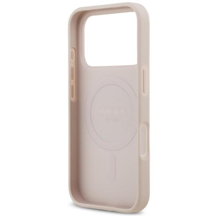 Guess - Guess iPhone 17 Pro Mobilskal MagSafe 4G Circle Classic Logo - Rosa