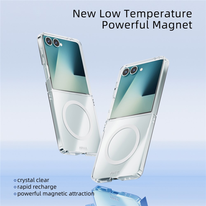 ABEEL - ABEEL Galaxy Z Flip 7 Mobilskal MagSafe Anti Repor - Clear