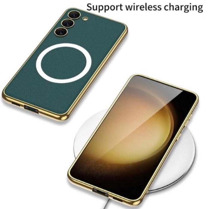GKK - GKK Galaxy S23 Mobilskal Magsafe Electroplating - Rosa