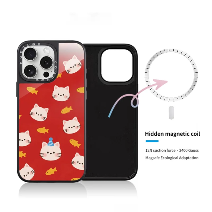 A-One Brand - iPhone 15 Pro Max Mobilskal MagSafe Aluminium Silikon