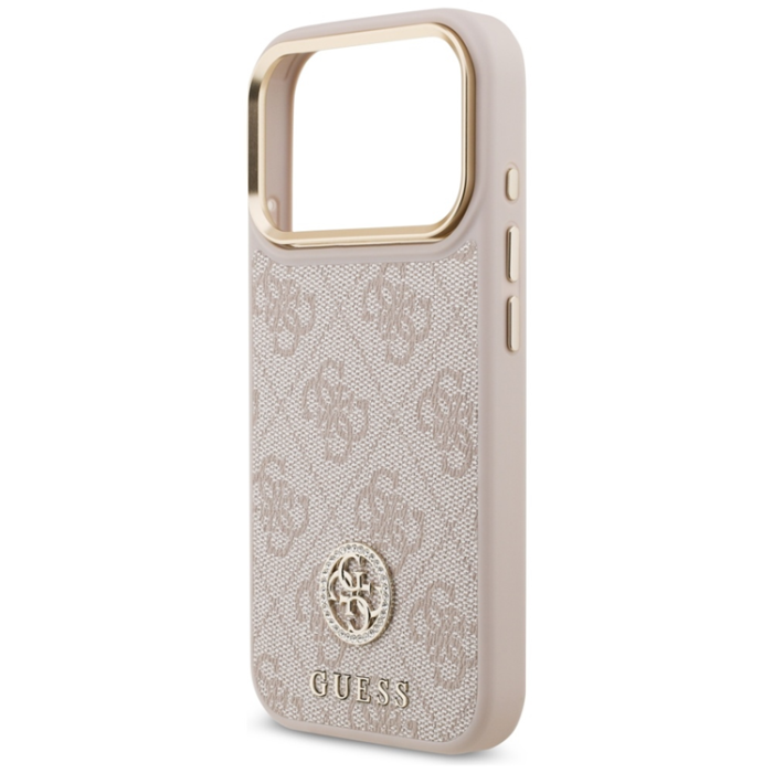 Guess - Guess iPhone 17 Pro Mobilskal Magsafe Strass Logo - Rosa