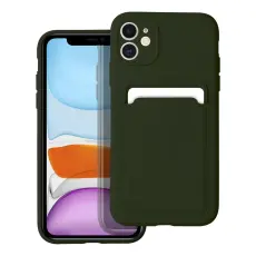 Forcell - iPhone 11 Skal Forcell Korthållare Mjukplast - Grön