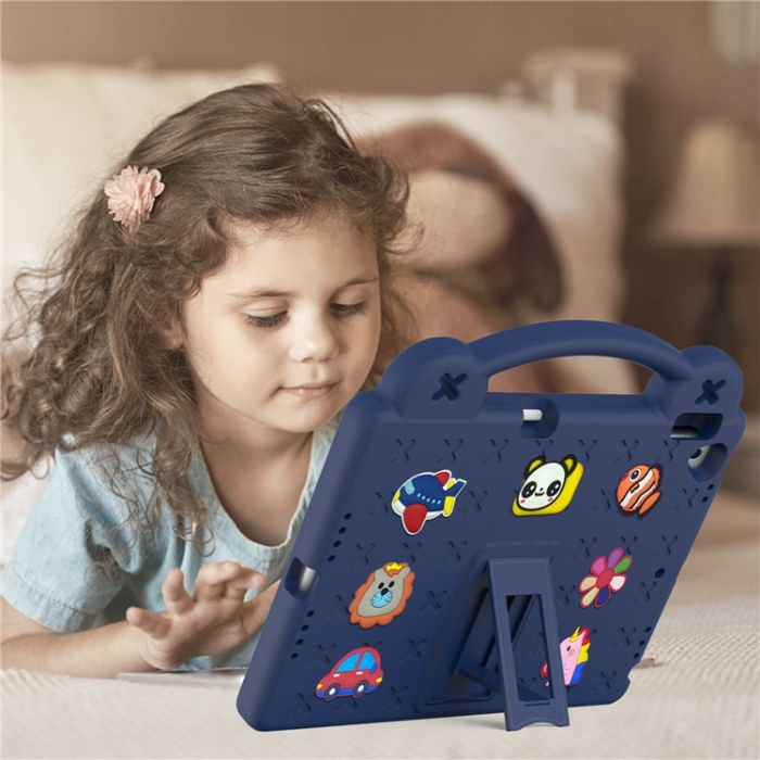A-One Brand - iPad 10.2 (2021/2019/2020) Skal EVA Kickstand Shockproof - Mörkblå