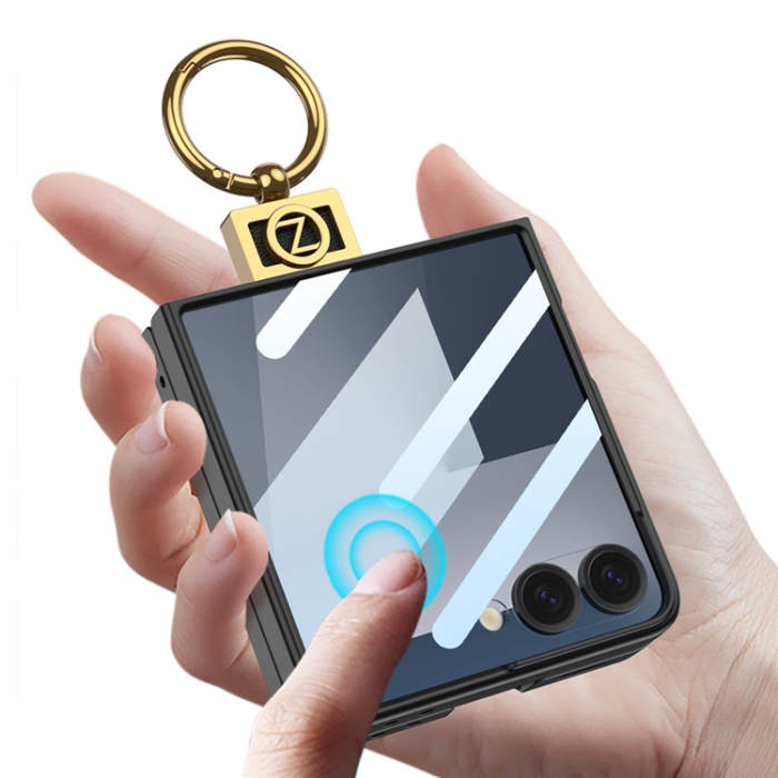 GKK - GKK Mobilskal till Galaxy Z Flip 7 Ringhållare - Svart