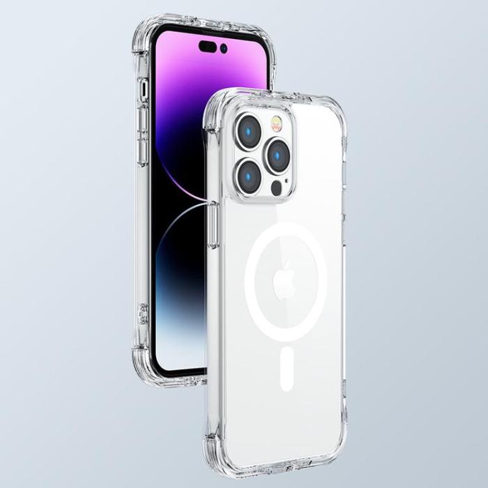 Joyroom - Joyroom iPhone 14 Plus Skal Magsafe Defender Armored - Clear