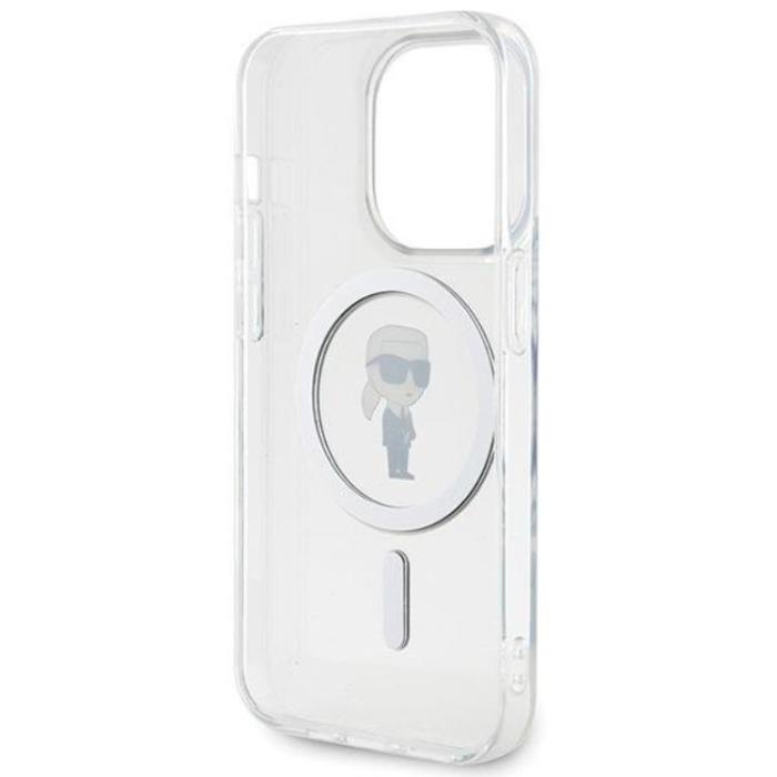 KARL LAGERFELD - Karl Lagerfeld iPhone 15 Pro Max Mobilskal Magsafe IML Ikonik - Clear