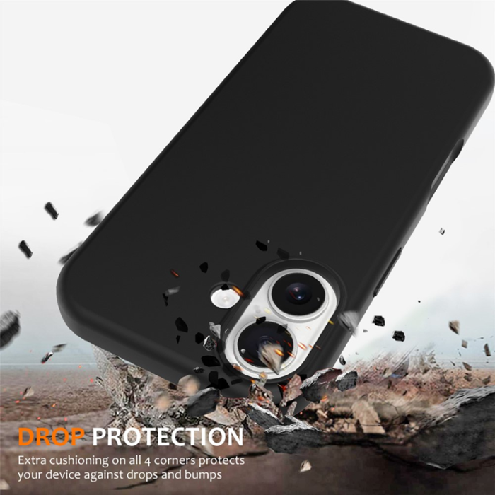 A-One Brand - iPhone 17 Mobilskal MagSafe Silikon Anti-Drop - Svart