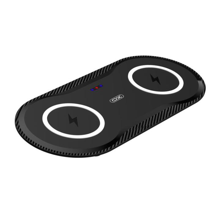 XO - XO 2-in-1 Trådlös Laddare Qi 20W WX025 - Svart