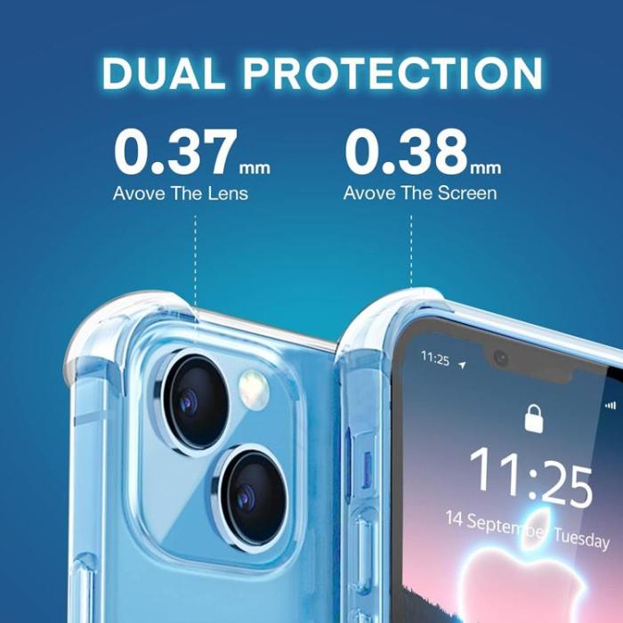 A-One Brand - Anti-drop TPU iPhone 14 Plus Skal - Transparent