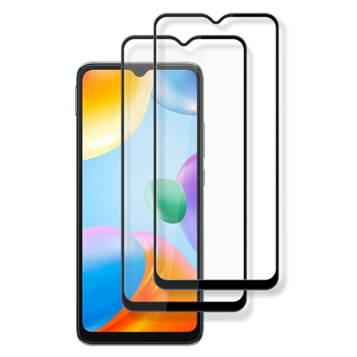 OEM - [2-PACK] Xiaomi Redmi 10C Härdat Glas Skärmskydd - Svart