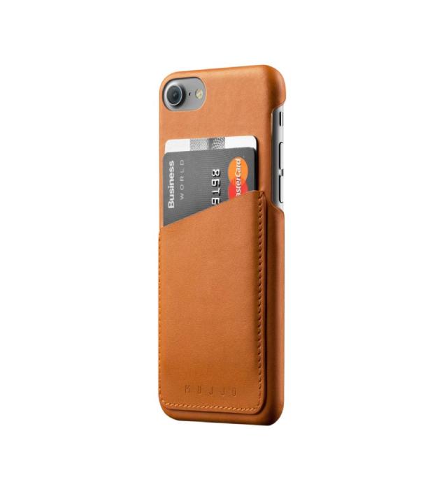 UTGATT5 - Mujjo Plånboksfodral av äkta läder för iPhone 8/7 - Tan