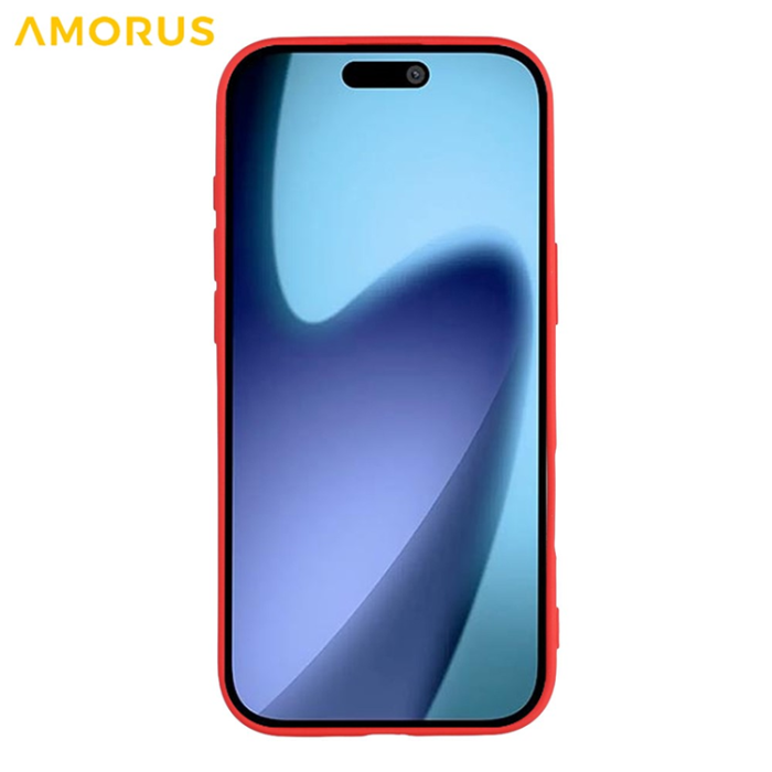 Amorus - AMORUS iPhone Air Mobilskal Precise Cutouts TPU Fiber - Röd