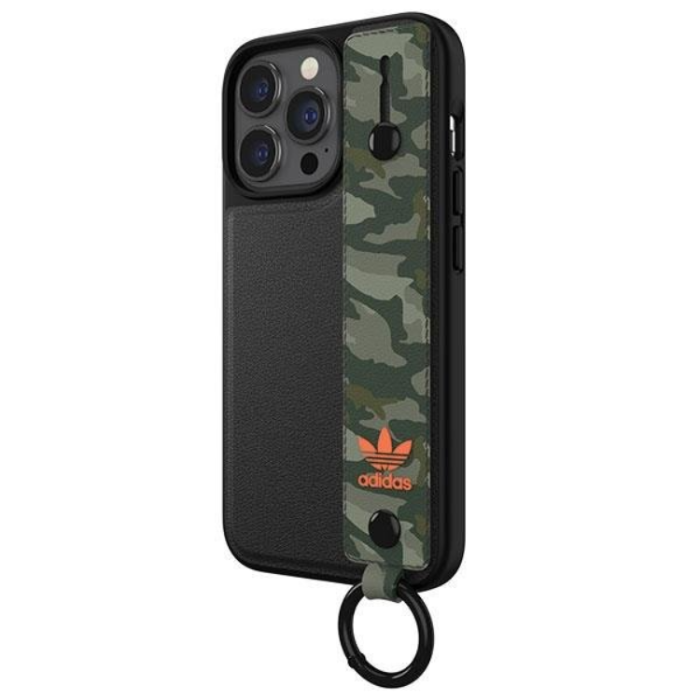 Adidas - Adidas iPhone 13 Pro Mobilskal OR Hand Strap - Svart/Grön