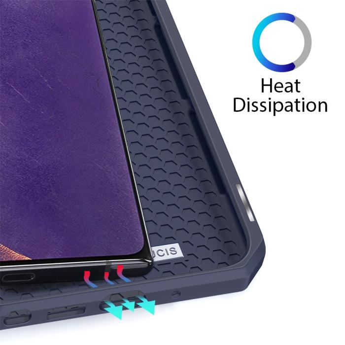Dux Ducis - DUX DUCIS Leather Fodral Till Samsung Galaxy Note 20 - Blå