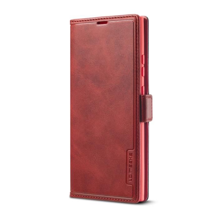 LC.imeeke - LC.IMEEKE Leather Fodral Till Samsung Galaxy Note 20 - Röd