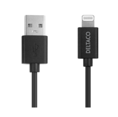 UTGATT1 - Deltaco MFi Lightning Till USB-A Kabel 2m - Svart