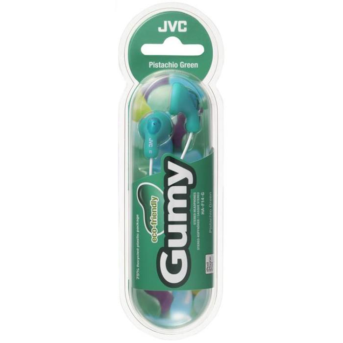 JVC - JVC Hörlurar F14 Gumy In-Ear Mic - Grön
