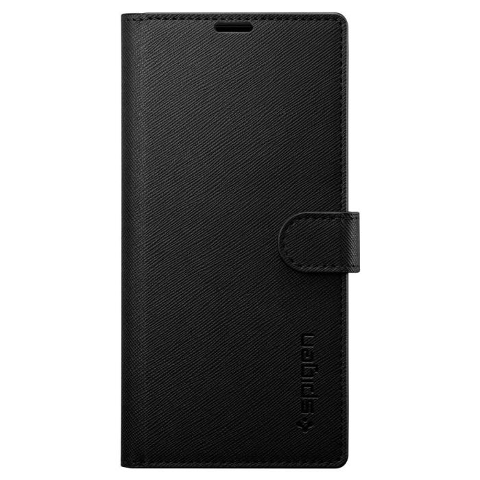 UTGATT5 - SPIGEN Plånbok S Galaxy Note 10 Svart