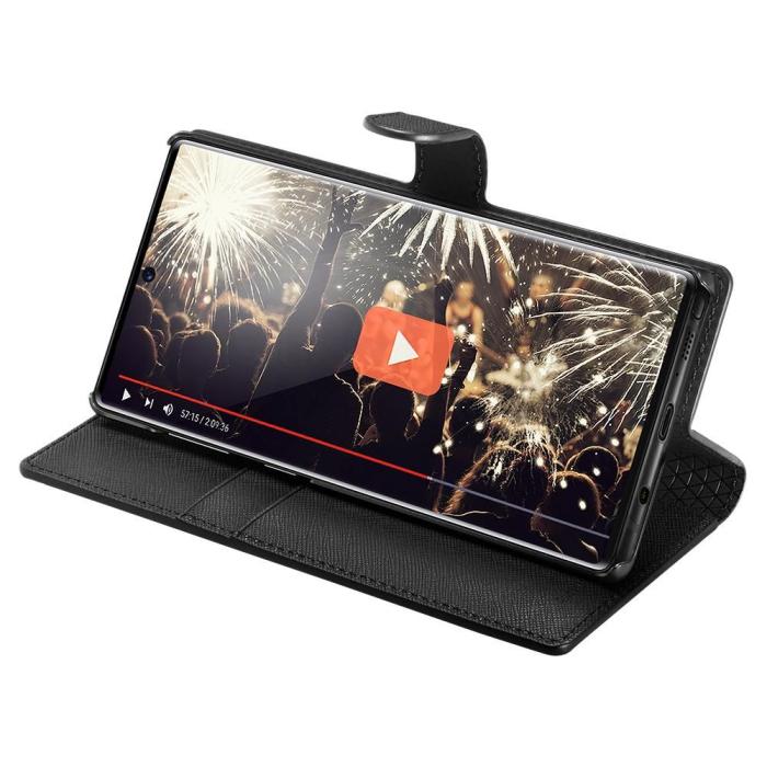 UTGATT5 - SPIGEN Plånbok S Galaxy Note 10 Svart