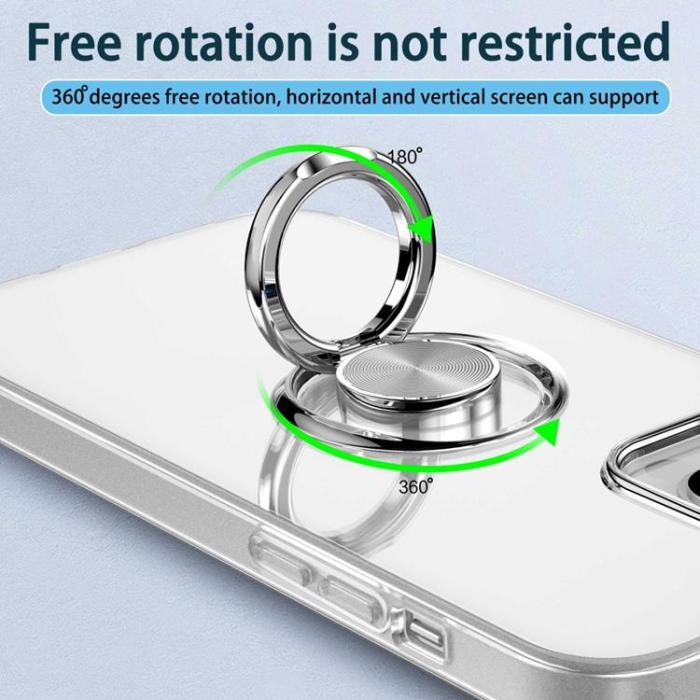 OEM - iPhone 14 Pro Max Skal TPU Ring Kickstand - Transparent