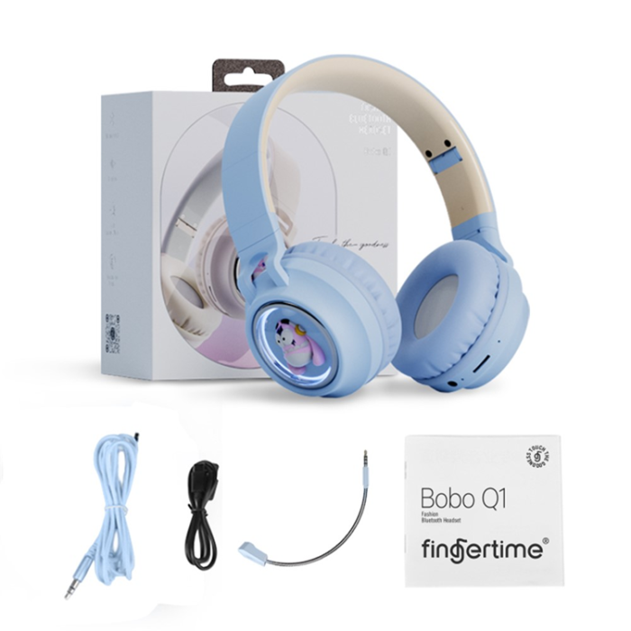 FINGERTIME - FINGERTIME Over-Ear Hörlurar för Barn Bluetooth BT5.3 Q1