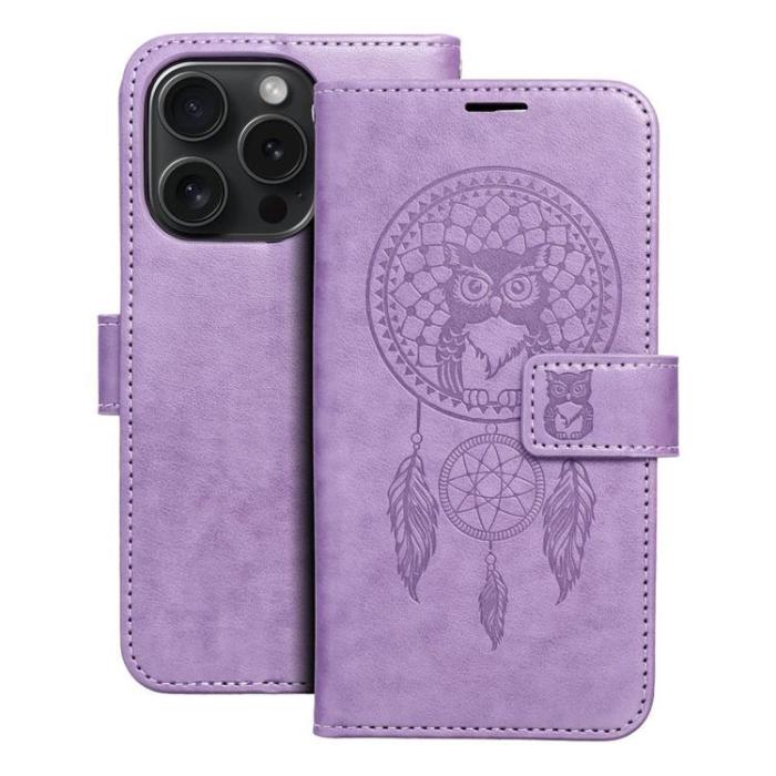 OEM - iPhone 15 Pro Plånboksfodral Mezzo Dreamcatcher - Lila